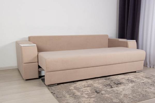 Изображение товара Диван DiArt Бруклин НПБ (велюр, Selfie cream/прав/крафт)