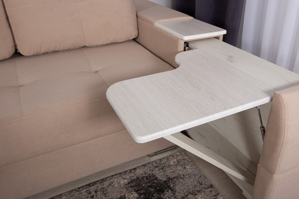 Изображение товара Диван DiArt Бруклин НПБ (велюр, Selfie cream/прав/крафт)