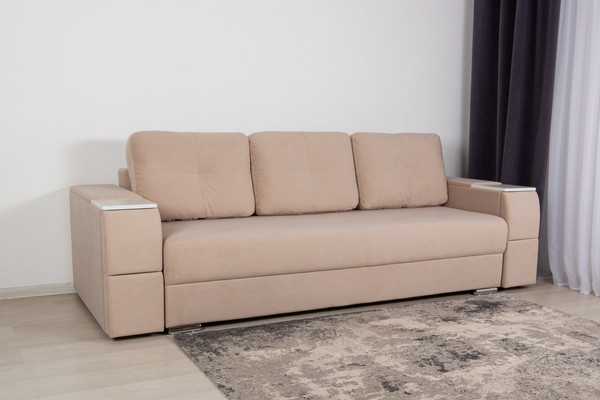 Изображение товара Диван DiArt Бруклин НПБ (велюр, Selfie cream/прав/крафт)