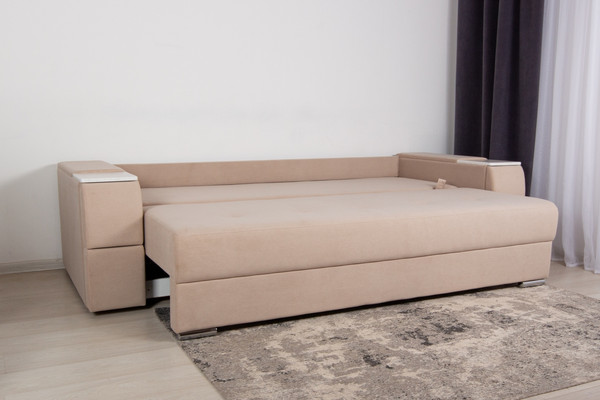 Изображение товара Диван DiArt Бруклин НПБ (велюр, Selfie cream/прав/крафт)