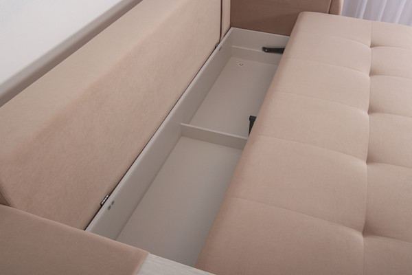 Изображение товара Диван DiArt Бруклин НПБ (велюр, Selfie cream/прав/крафт)