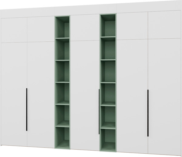 Изображение товара Шкаф Рэйгрупп Рэй S257-В16-1-EBZ В16-1 (дуб элисон/белый премиум/зеленый самшит)