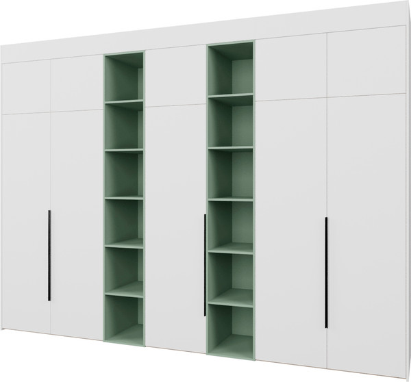 Изображение товара Шкаф Рэйгрупп Рэй S257-В17-1-EBZ В17-1 (дуб элисон/белый премиум/зеленый самшит)