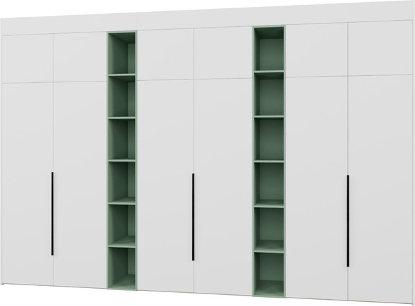 Изображение товара Шкаф Рэйгрупп Рэй S257-В18-2-EBZ В18-2 (дуб элисон/белый премиум/зеленый самшит)