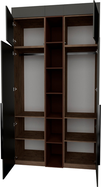 Изображение товара Шкаф Рэйгрупп Рэй S257-В4-WKL В4 (дуб веллингтон/кобальт/античная латунь)