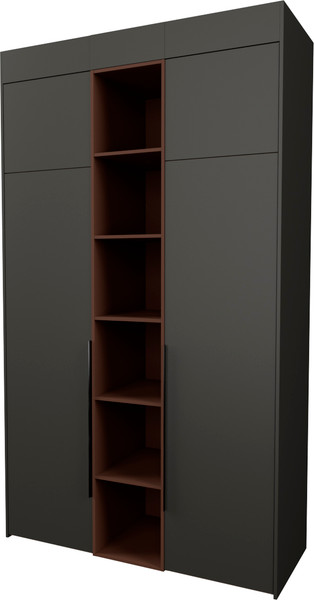 Изображение товара Шкаф Рэйгрупп Рэй S257-В5-WKL В5 (дуб веллингтон/кобальт/античная латунь)