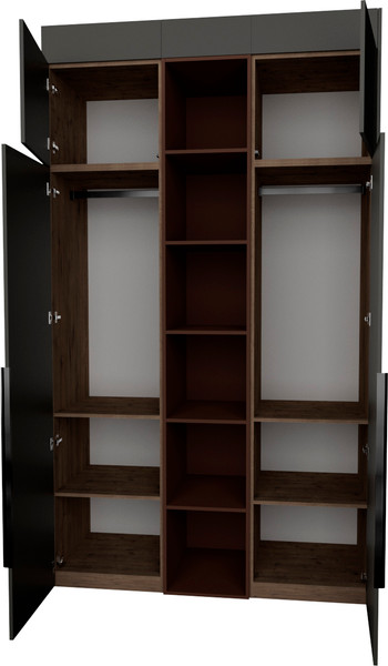 Изображение товара Шкаф Рэйгрупп Рэй S257-В5-WKL В5 (дуб веллингтон/кобальт/античная латунь)