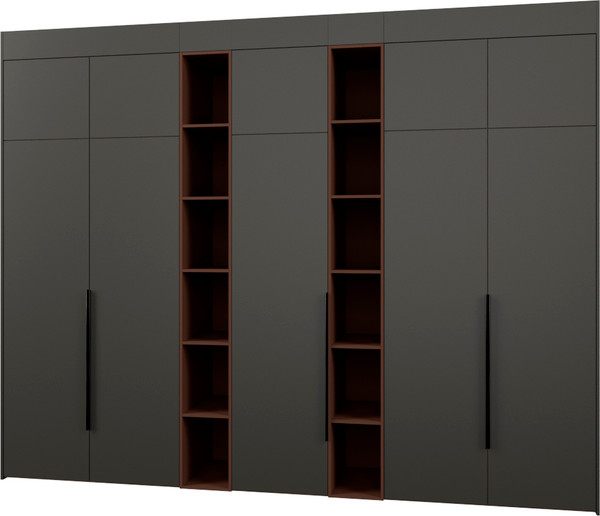 Изображение товара Шкаф Рэйгрупп Рэй S257-В16-3-WKL В16-3 (дуб веллингтон/кобальт/античная латунь)