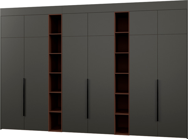 Изображение товара Шкаф Рэйгрупп Рэй S257-В18-1-WKL В18-1 (дуб веллингтон/кобальт/античная латунь)