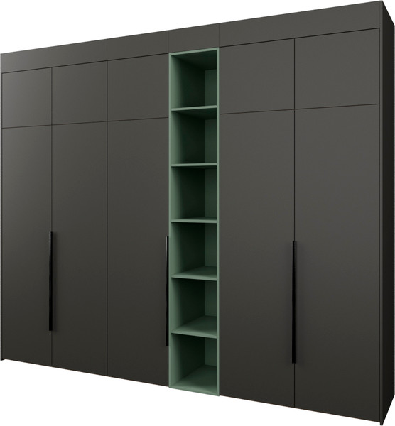 Изображение товара Шкаф Рэйгрупп Рэй S257-В14-3-WKZ В14-3 (дуб веллингтон/кобальт/зеленый самшит)