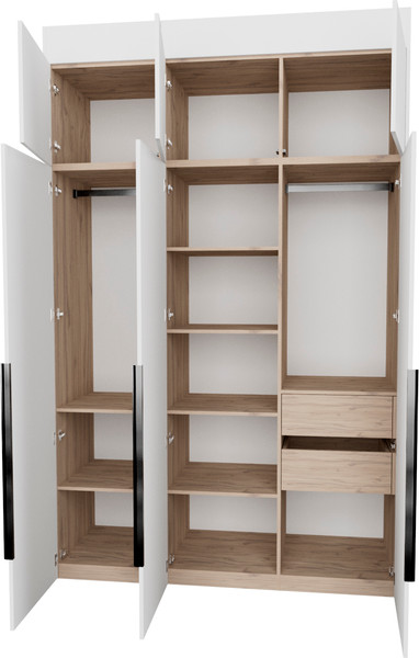 Изображение товара Шкаф Рэйгрупп Рэй S245-В6-2-EB В6-2 (дуб элисон/белый премиум)