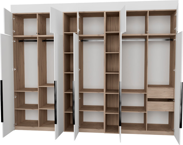 Изображение товара Шкаф Рэйгрупп Рэй S245-В16-2-EBЕ В16-2 (дуб элисон/белый премиум)