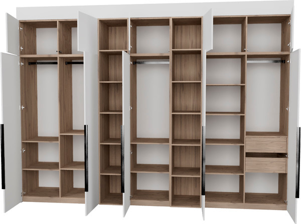 Изображение товара Шкаф Рэйгрупп Рэй S245-В17-2-EBЕ В17-2 (дуб элисон/белый премиум)