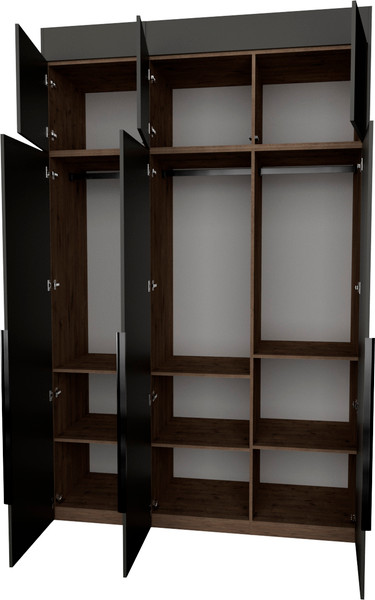 Изображение товара Шкаф Рэйгрупп Рэй S245-В6-1-WK В6-1 (дуб веллингтон/кобальт)