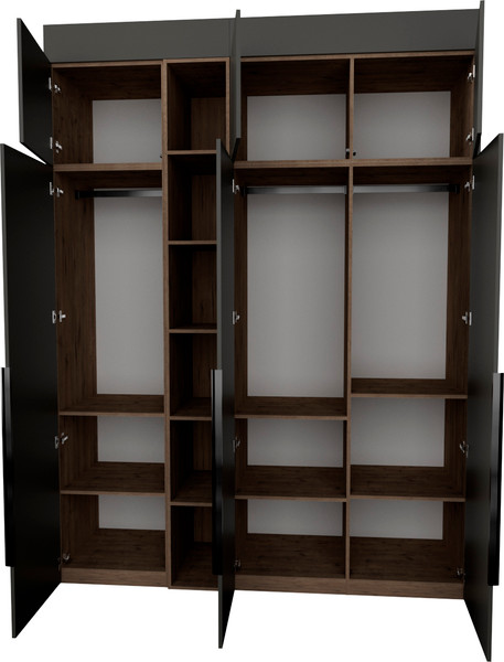 Изображение товара Шкаф Рэйгрупп Рэй S245-В7-1-WKW В7-1 (дуб веллингтон/кобальт)