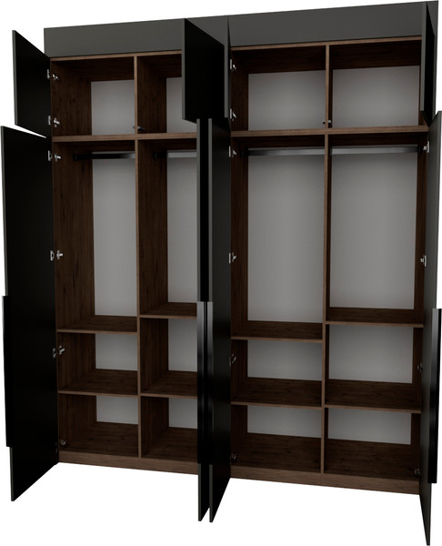 Изображение товара Шкаф Рэйгрупп Рэй S245-В9-1-WK В9-1 (дуб веллингтон/кобальт)