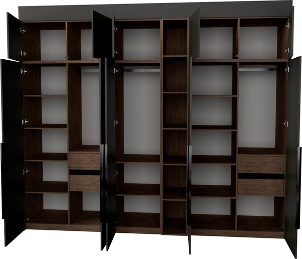 Изображение товара Шкаф Рэйгрупп Рэй S245-В13-3-WKW В13-3 (дуб веллингтон/кобальт)