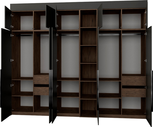 Изображение товара Шкаф Рэйгрупп Рэй S245-В14-3-WKW В14-3 (дуб веллингтон/кобальт)