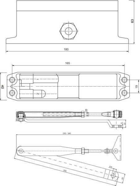 Изображение товара Доводчик с рычагом Trodos DC-85 (серебристый)