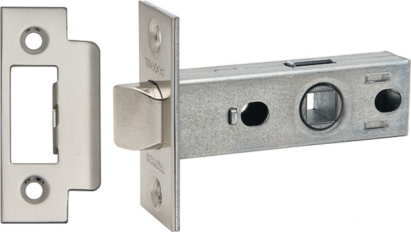 Изображение товара Защелка врезная Trodos 6-45 без фиксации с прямоугольной планкой (металл, никель)