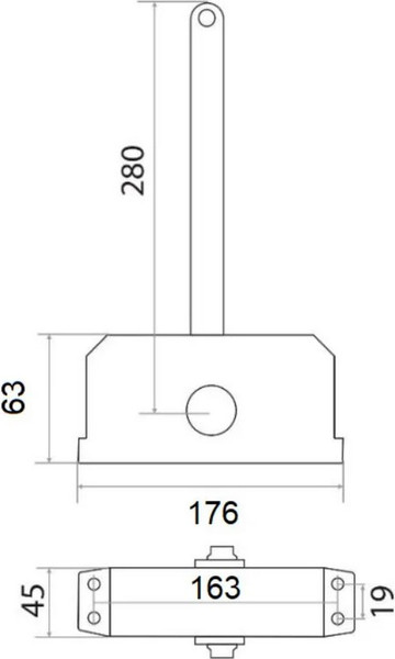 Изображение товара Доводчик с рычагом Vrata DC-100 (коричневый)