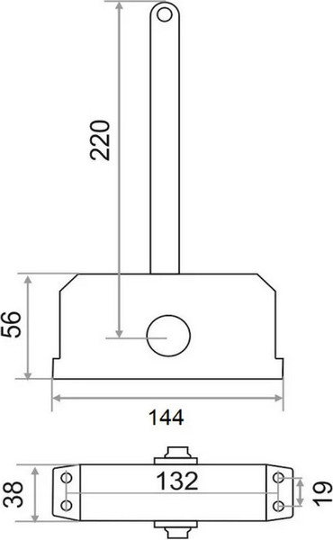 Изображение товара Доводчик с рычагом Vrata DC-60 (белый)