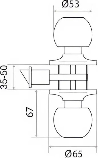 Изображение товара Защелка врезная с фиксацией Vrata ЗШ-01 (золотистый)