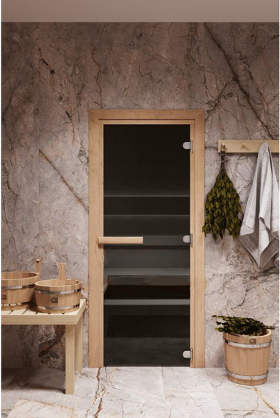 Изображение товара Стеклянная дверь для бани/сауны COOPER 70x180 (графит)