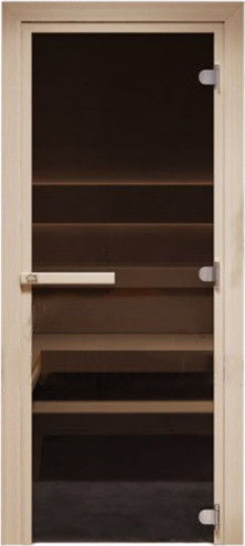 Изображение товара Стеклянная дверь для бани/сауны COOPER 70x180 (бронза БО)