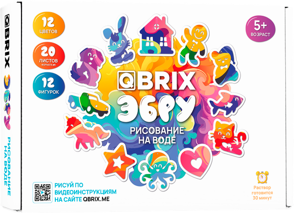 Изображение товара Набор для творчества QBRIX Эбру 40100 (12цв)
