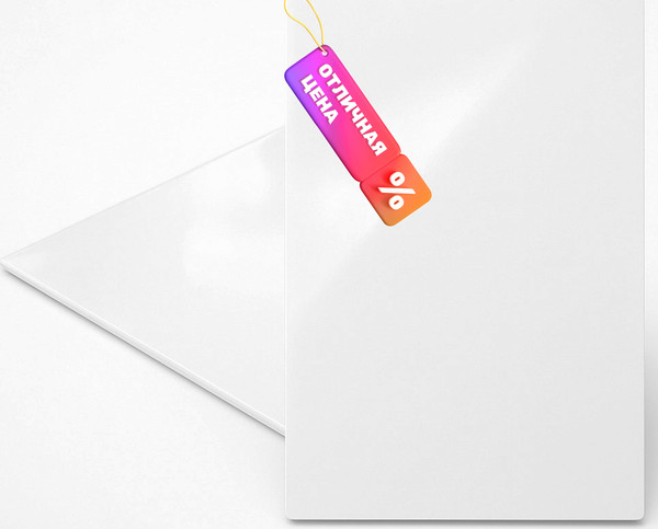 Изображение товара Панель ПВХ Европрофиль Белый лак (2500х250х8мм)