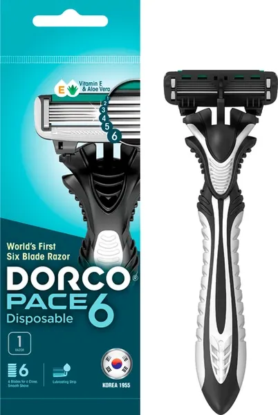 Изображение товара Бритвенный станок Dorco Pace 6 одноразовый (1шт)