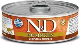 Изображение товара Влажный корм для кошек Farmina N&D Grain Free Venison & Pumpkin (80г)