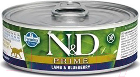 Изображение товара Влажный корм для кошек Farmina N&D Cat Prime Lamb & Blueberry (80г)