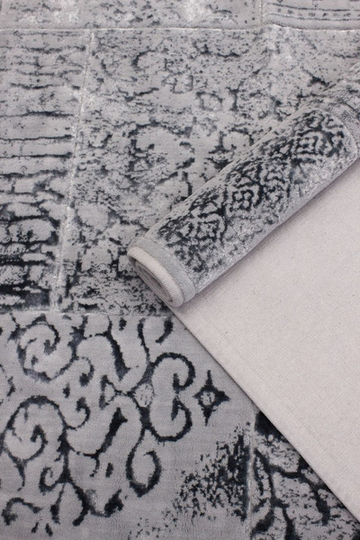 Изображение товара Ковер Karven Nostalji 120х180 / KV 033 (серый, с противоскользящей подстилкой 2001/2 100х150)