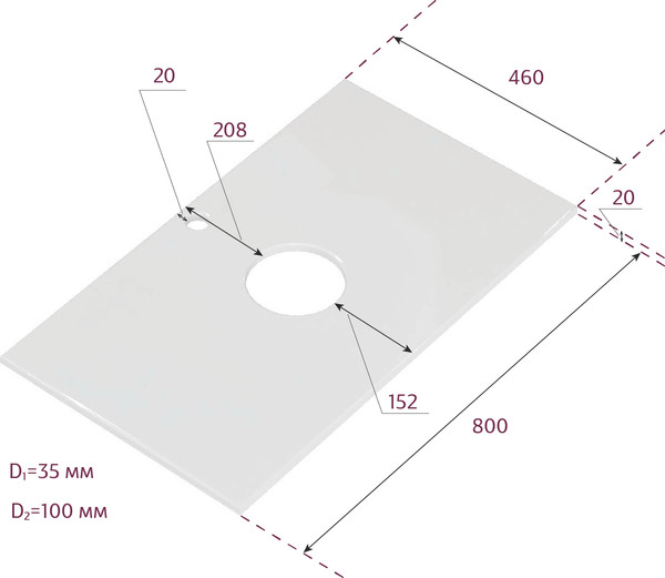 Изображение товара Столешница для тумбы в ванную Onika Алеста 80 / 680002