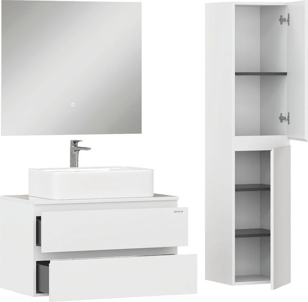 Изображение товара Тумба под умывальник Onika Алеста 80 / 108065 (белый)