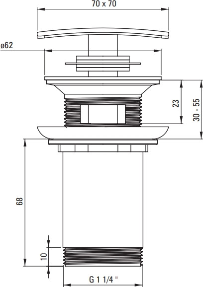 Изображение товара Донный клапан Deante NHC N11U Click-Clack