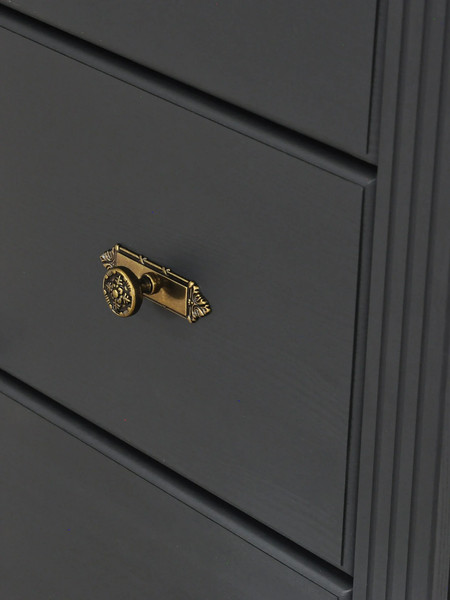 Изображение товара Комод Dipriz Susanna 1дв + 5ящ Н1250х910х416 / Д.20047.2 (сосна/серый RAL7016)