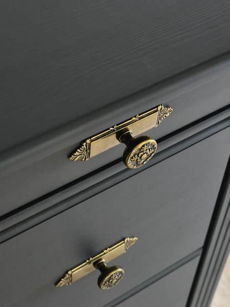 Изображение товара Комод Dipriz Susanna 1дв + 5ящ Н1250х910х416 / Д.20047.2 (сосна/серый RAL7016)