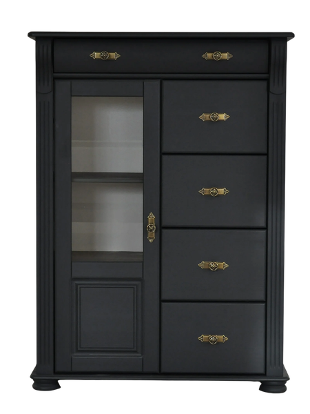 Изображение товара Комод Dipriz Susanna 1дв + 5ящ Н1250х910х416 / Д.20047.2 (сосна/серый RAL7016)