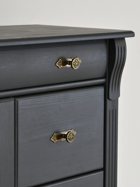 Изображение товара Комод Dipriz Susanna 1дв + 5ящ Н1250х910х416 / Д.20047.2 (сосна/серый RAL7016)