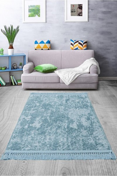 Изображение товара Ковер Karven Buket Sacakli 120x200 KV 034 (бирюзовый, с противоскользящей подстилкой 2001/2 100х150)