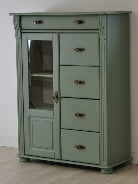 Изображение товара Тумба Dipriz Susanna 1дв + 5ящ Н1250х910х416 / Д.20069.1 (сосна/pantone 5497)