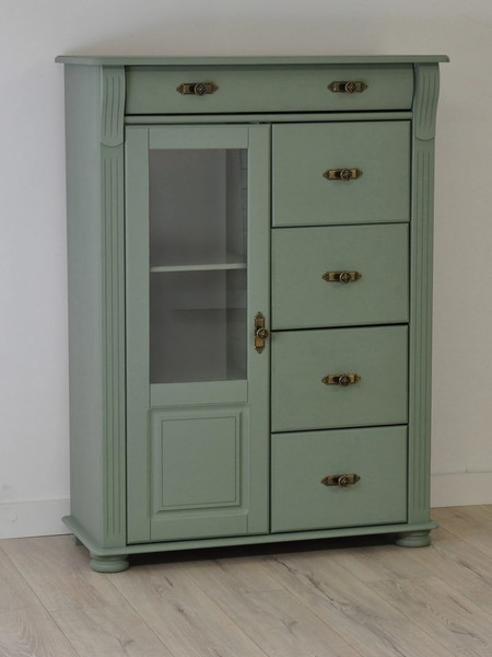 Изображение товара Тумба Dipriz Susanna 1дв + 5ящ Н1250х910х416 / Д.20069.1 (сосна/pantone 5497)