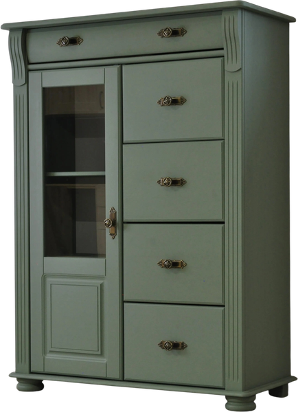 Изображение товара Тумба Dipriz Susanna 1дв + 5ящ Н1250х910х416 / Д.20069.1 (сосна/pantone 5497)