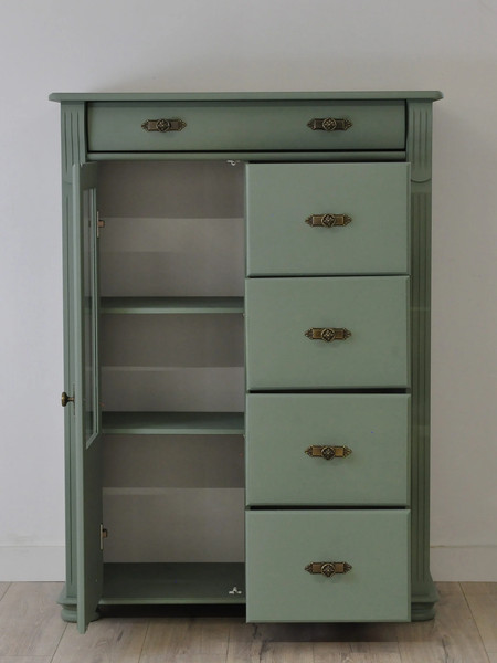 Изображение товара Тумба Dipriz Susanna 1дв + 5ящ Н1250х910х416 / Д.20069.1 (сосна/pantone 5497)