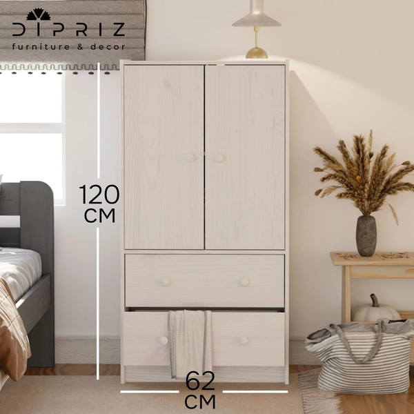 Изображение товара Тумба Dipriz Раст 2дв.+2ящ. с перегородками / Д.20293.2 (белый воск 1620)