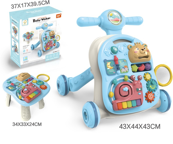 Изображение товара Ходунки-каталка Labalu Комфорт и интеллект для малыша 3 в 1 (светло-голубой)