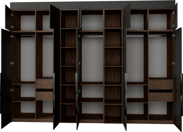 Изображение товара Шкаф Рэйгрупп Рэй S245-В17-3-WKW В17-3 (дуб веллингтон/кобальт)